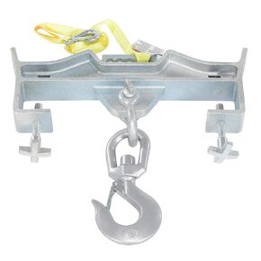 Vestil D-FORK-10-SL Double Fork Attachment Swivel Hook, 5-5/8" x 3-1/2" Height Fork Pocket, Usable Fork Pocket Width (in.) 6-5/16