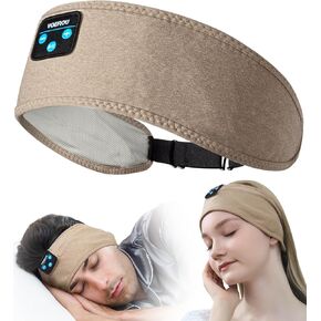 Voerou Headband Headphones Adjustable Sleep Headphones for Side Sleepers, Bluetooth Sports Headband with Stereo Speakers Perfect for Sleep,Workout,Yoga,Travel,Insomnia,Father Mother's Day Gifts