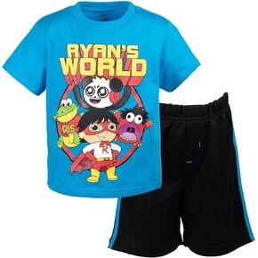 RYAN'S WORLD Graphic T-Shirt & Mesh Shorts Set