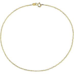 14K Gold Anklets for Women -14K 10 Inch Anklets Gold Flat Mariner Anklet, Cuban Chain, Figaro Chain, Paperclip Chain, Rope chain Dainty Anklet