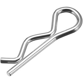 Uxcell كليب دبابيس 3.5 مللي متر سلك الكربون الصلب 75 مللي متر طول مقطورة R على شكل الربيع كوتر جرار جزازة السحابة الأجهزة الفضة لهجة 20 قطعة in Kuwait