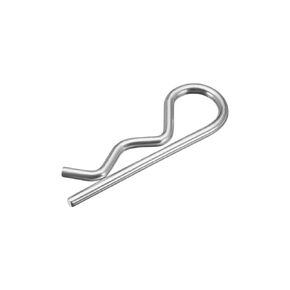 uxcell Clip Pins 3.5mm Wire Carbon Steel 75mm Length Trailer R Shaped Spring Cotter Tractor Mower Fastener Hardware Silver Tone 20pcs