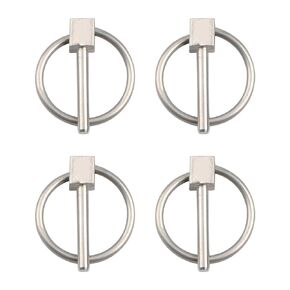 3mm Linch Pin,4PCS Stainless Steel Round Safety Pins Lock Pin Retaining Pins Lynch Pin Assortment Kit