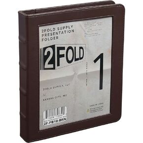2Fold 3 Ring Binder 1.5 Inch with Clear Front Pocket - Premium PU Faux Leather Presentation Binder - Storage Pockets for Office Supplies, Business Card Holder, Pen/Pencil Loop (1.5 Inch, Black)