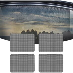 4Pcs Car Side Window Sunshade, Car Window Covers, Static Cling Films Stickers Shade UV Rays Privacy Protector, Reuseable Washable Sun Shade Blocker, Car Sun Protection Fit Most Car (16.5"x15")