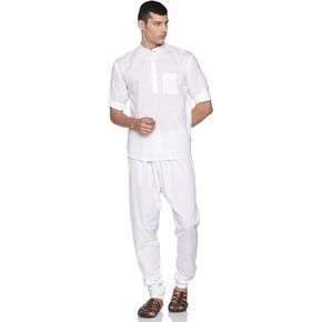 MENS WHITE SHORT KURTA