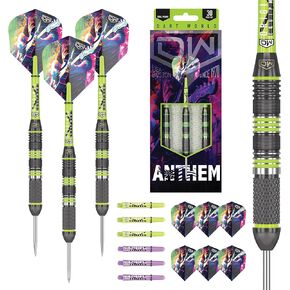 DW Anthem Steel Tip Dart Set, Stainless Steel Barrel - Perfect for Casual and Recreational Players