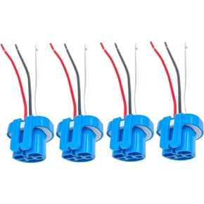 4pcs 9007 HB5 LED Bulbs Female Socket 3-Wires Socket Holder Adapter connector Turn Signal Tail Stop Rear Brake Light wiring harness plug car Pigtail Cable