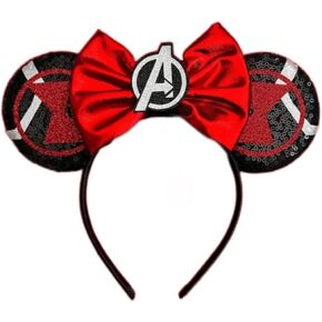 CLGIFT Super Hero Mickey Ears, Adult Mickey Ears, Women Mouse Ears, Minnie Ears, Super Hero Minnie Ears, Avengers Mickey Ears