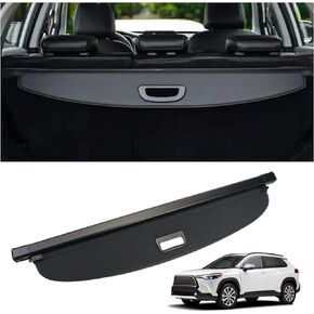 Cargo Cover Fit for 2022 2023 2024 Toyota Corolla Cross Rear Storage Waterproof Retractable Rear Trunk Security Cover Shielding Shade Black (Not for Corolla)