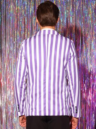 Lars Amadeus Striped Blazers for Men's One Button Business Stripes Patterned Sports Coats in Saudi Arabia