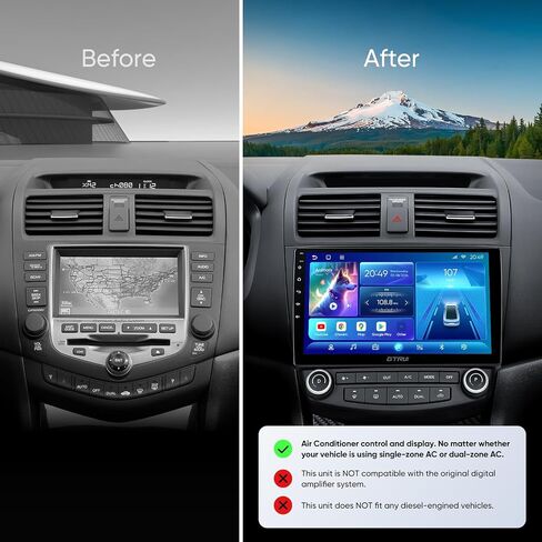10.1 بوصة QLED 4+64 جيجابايت أندرويد 12 ستيريو سيارة لهوندا أكورد 7th 2003-2007 لاسلكي Apple CarPlay Auto 5G واي فاي بلوتوث نظام تحديد المواقع شاشة تعمل باللمس ترقية استبدال الراديو in Saudi Arabia