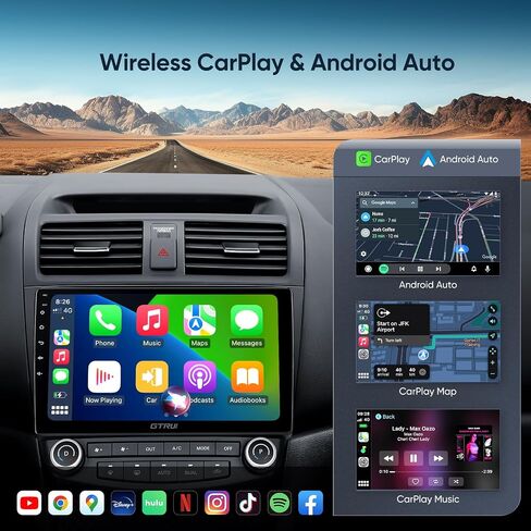 10.1 بوصة QLED 4+64 جيجابايت أندرويد 12 ستيريو سيارة لهوندا أكورد 7th 2003-2007 لاسلكي Apple CarPlay Auto 5G واي فاي بلوتوث نظام تحديد المواقع شاشة تعمل باللمس ترقية استبدال الراديو in Saudi Arabia