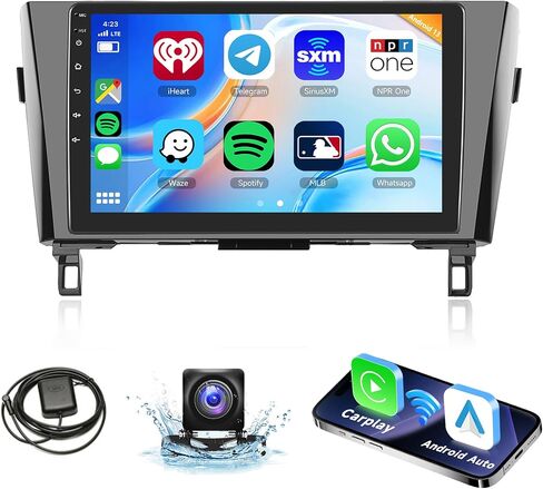 2G 64G Android Stereo Radio CarPlay لـ Nissan Rogue Sport 2014 2017 2019-2020، Rimoody 10.1 بوصة شاشة تعمل باللمس Android Auto Mirror Link Bluetooth FM/RDS GPS WiFi HiFi SWC كاميرا احتياطية in Saudi Arabia