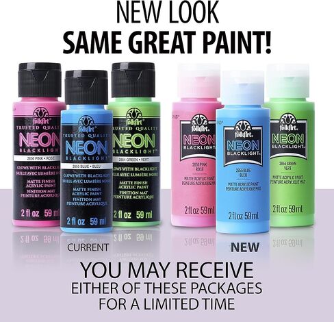 FolkArt Neon Acrylic Paint in Assorted Colors (2 Ounce), 2850 Neon Pink in Saudi Arabia
