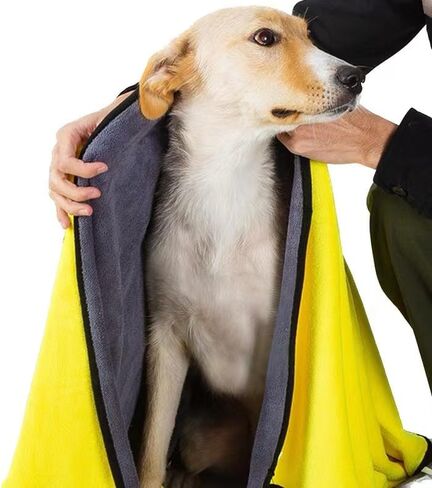 مناشف حمام الكلاب لتجفيف الكلاب المتوسطة، مناشف تجفيف الكلاب للكلاب المتوسطة ماصة، مناشف الكلاب سريعة الجفاف لاستحمام الحيوانات الأليفة in Kuwait