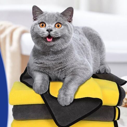 مناشف حمام الكلاب لتجفيف الكلاب المتوسطة، مناشف تجفيف الكلاب للكلاب المتوسطة ماصة، مناشف الكلاب سريعة الجفاف لاستحمام الحيوانات الأليفة in Kuwait