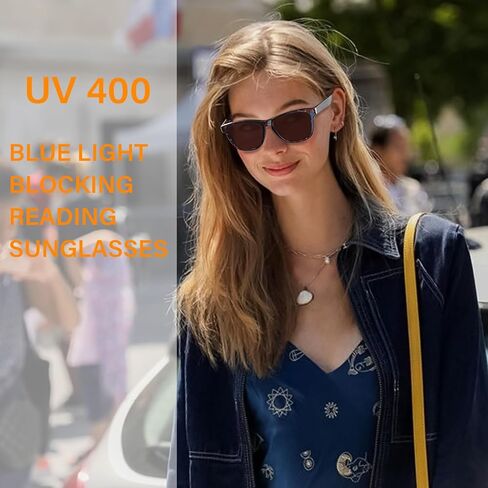 Reading Sunglasses for Women Men, Outdoor Reader Sunglasses Blue Light Blocking, UV Protection/Fully Magnified in Saudi Arabia