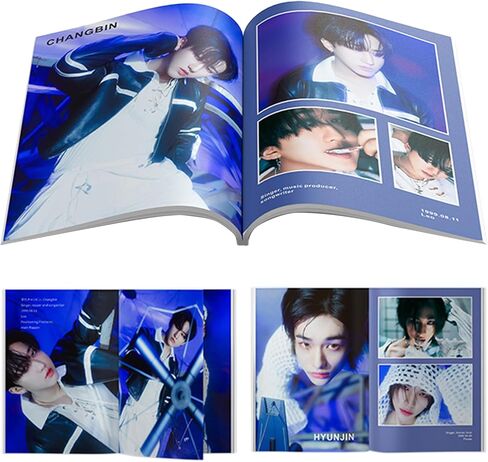 Stray Kids 40 ورقة من كتاب الصور - ألبوم صور النجوم، بطاقات بريدية من Kpop هدية للأولاد والبنات من SKZ (نجم الروك (28.4 * 20.9 سم)) in Kuwait