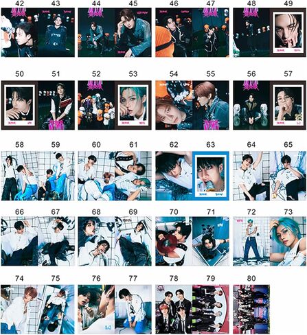 Stray Kids 40 ورقة من كتاب الصور - ألبوم صور النجوم، بطاقات بريدية من Kpop هدية للأولاد والبنات من SKZ (نجم الروك (28.4 * 20.9 سم)) in Kuwait
