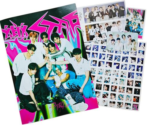 Stray Kids 40 ورقة من كتاب الصور - ألبوم صور النجوم، بطاقات بريدية من Kpop هدية للأولاد والبنات من SKZ (نجم الروك (28.4 * 20.9 سم)) in Kuwait