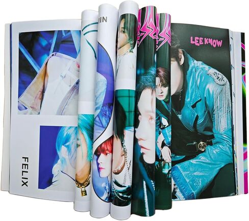 Stray Kids 40 ورقة من كتاب الصور - ألبوم صور النجوم، بطاقات بريدية من Kpop هدية للأولاد والبنات من SKZ (نجم الروك (28.4 * 20.9 سم)) in Kuwait