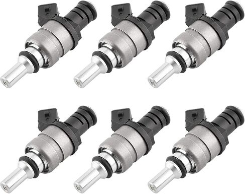 6 قطعة حاقن الوقود لسيارات BMW X3 Z3 Z4 528i 328Ci 323Ci 525i 325xi 320i حاقن الوقود يناسب 1427240 7546244,13537546244,13641427240 A2C59511971 852-12172 قطع غيار السيارات in Saudi Arabia
