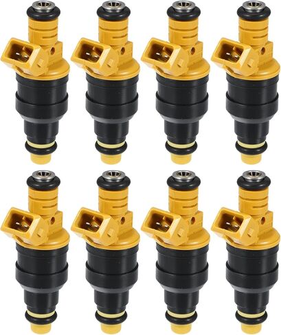 X AUTOHAUX مجموعة من 8 محاقن وقود متطابقة للتدفق 0280150943 لفورد F150 F250 F350 1987-2003 لنكولن لميركوري 4.6 5.0 5.4 5.8 V8 0280150718 0280150956 in Saudi Arabia
