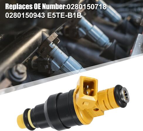 X AUTOHAUX مجموعة من 8 محاقن وقود متطابقة للتدفق 0280150943 لفورد F150 F250 F350 1987-2003 لنكولن لميركوري 4.6 5.0 5.4 5.8 V8 0280150718 0280150956 in Saudi Arabia