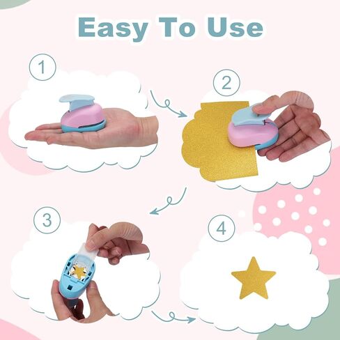 خرامة ثقب للحرف اليدوية، 8 قطع من خرامة الورق للحرف اليدوية، مستلزمات خرامة القصاصات لأشكال خرامة لصنع بطاقات الأطفال، صور DIY، مستلزمات مكتب المعلم in Kuwait