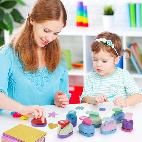 خرامة ثقب للحرف اليدوية، 8 قطع من خرامة الورق للحرف اليدوية، مستلزمات خرامة القصاصات لأشكال خرامة لصنع بطاقات الأطفال، صور DIY، مستلزمات مكتب المعلم in Kuwait