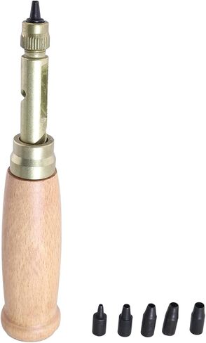 Adjustable Japanese Screw Punch Screw Hole Puncher with Wood Handle, 6 Tips Sizes in Saudi Arabia