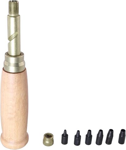 Adjustable Japanese Screw Punch Screw Hole Puncher with Wood Handle, 6 Tips Sizes in Saudi Arabia