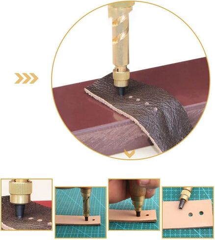 Adjustable Japanese Screw Punch Screw Hole Puncher with Wood Handle, 6 Tips Sizes in Saudi Arabia