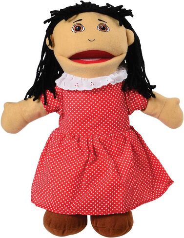 Constructive Playthings Asian Family Full Bodied Puppet Set of 15" H. Mother and Father & 13" Sister and Brother for Ages 19 Months and Up in Saudi Arabia