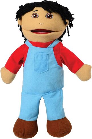 Constructive Playthings Asian Family Full Bodied Puppet Set of 15" H. Mother and Father & 13" Sister and Brother for Ages 19 Months and Up in Saudi Arabia