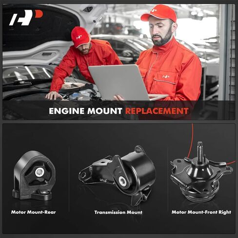 A-Premium 3PCS Engine Motor Mount and Transmission Mount Set Compatible with Honda Civic 2003 2004 2005 L4 1.3L, Replace# 50821-S6M-013, 50821S6M013 in Saudi Arabia
