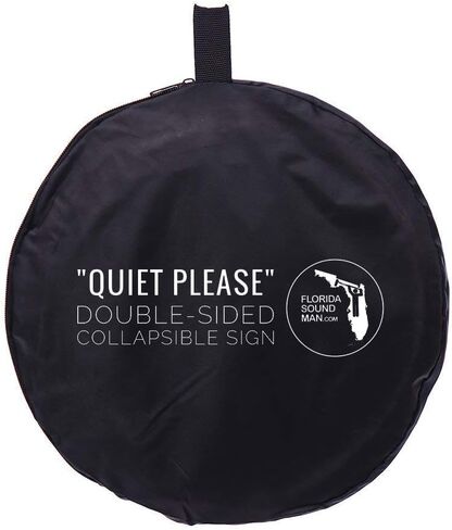 Large "Quiet Please Filming in Progress" Double-Sided Collapsible Reflective Sign - For Studio, Office, On-Location & Business Use - Ideal for Recording, Filming & Camera Crews - Large Size 24" x 36" in Saudi Arabia
