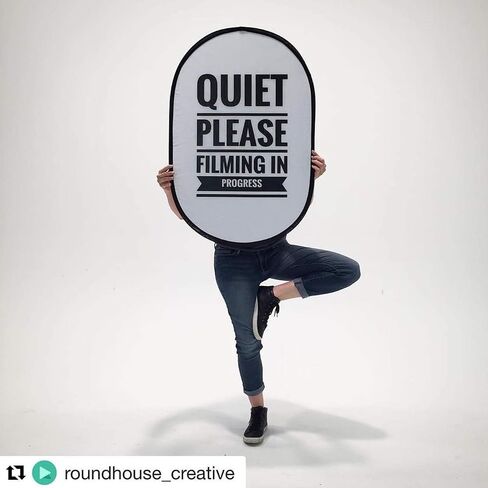 Large "Quiet Please Filming in Progress" Double-Sided Collapsible Reflective Sign - For Studio, Office, On-Location & Business Use - Ideal for Recording, Filming & Camera Crews - Large Size 24" x 36" in Saudi Arabia