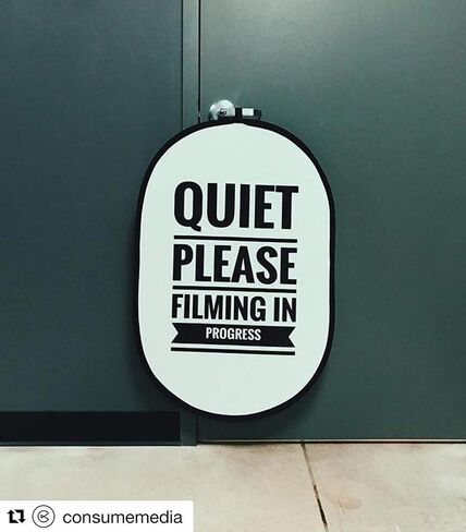 Large "Quiet Please Filming in Progress" Double-Sided Collapsible Reflective Sign - For Studio, Office, On-Location & Business Use - Ideal for Recording, Filming & Camera Crews - Large Size 24" x 36" in Saudi Arabia