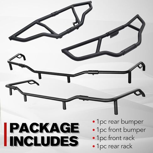 Bumper Kit & Rack Extender Front & Rear Kit for Polaris Sportsman 570 450 2014-2022, A & UTV PRO Steel Brush Guard Protector Accessories, Replace OEM # 2879716, 2879717, 2879715, 2879714, 4 Set in Saudi Arabia