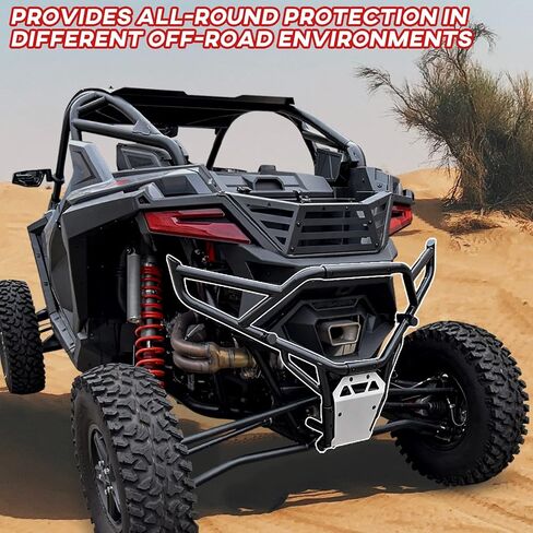 SAUTVS XL Rear Bumper for Polaris RZR PRO R 2022-2024, Wider Combined Heavy Duty Extended Full Jungle Mode & Desert Mode Rear Brush Guard Protector Bumper for Polaris RZR PRO R 2022-2024 Accessories in Saudi Arabia