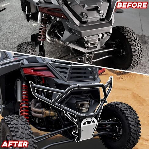 SAUTVS XL Rear Bumper for Polaris RZR PRO R 2022-2024, Wider Combined Heavy Duty Extended Full Jungle Mode & Desert Mode Rear Brush Guard Protector Bumper for Polaris RZR PRO R 2022-2024 Accessories in Saudi Arabia