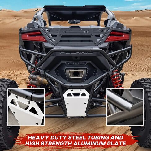 SAUTVS XL Rear Bumper for Polaris RZR PRO R 2022-2024, Wider Combined Heavy Duty Extended Full Jungle Mode & Desert Mode Rear Brush Guard Protector Bumper for Polaris RZR PRO R 2022-2024 Accessories in Saudi Arabia