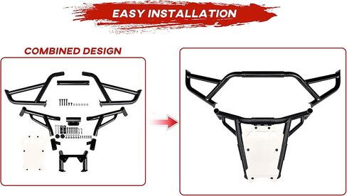 SAUTVS XL Rear Bumper for Polaris RZR PRO R 2022-2024, Wider Combined Heavy Duty Extended Full Jungle Mode & Desert Mode Rear Brush Guard Protector Bumper for Polaris RZR PRO R 2022-2024 Accessories in Saudi Arabia