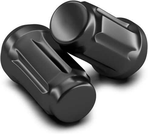 صواميل عروة A-KARCK مقاس M12 × 1.5، صواميل عروة سوداء منتفخة ذات نهاية مغلقة 20 قطعة مع مفتاح صامولة واحد، مقعد مخروطي بطول 1.38 بوصة سداسي 3/4 بوصة in Kuwait