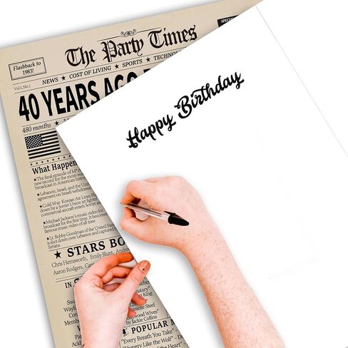 بطاقة عيد ميلاد عتيقة 40 أو هدايا للرجال والنساء، زينة عيد ميلاد سعيد 40 للرجال والنساء، أفكار هدايا فريدة من نوعها، بطاقة عيد ميلاد سعيد لمدة 40 عامًا، بطاقة تهنئة لأمي وأبي وزوجة in Kuwait