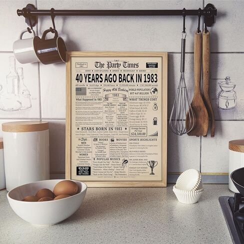 بطاقة عيد ميلاد عتيقة 40 أو هدايا للرجال والنساء، زينة عيد ميلاد سعيد 40 للرجال والنساء، أفكار هدايا فريدة من نوعها، بطاقة عيد ميلاد سعيد لمدة 40 عامًا، بطاقة تهنئة لأمي وأبي وزوجة in Kuwait