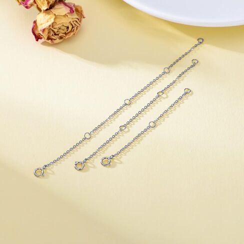 18kt Real Gold Chain Necklace Extender, 2Inch/3Inch/4Inch Delicate Durable Adjustable Gold Chain Extender for Gold Necklace Bracelet Anklet in Saudi Arabia