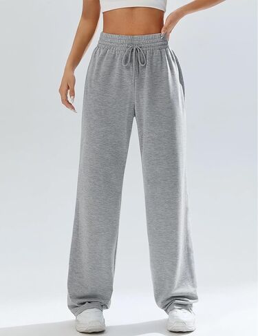 Kiench Teens Girls' Straight Leg Sweatpants High Waisted Baggy Joggers Drawstring in Saudi Arabia